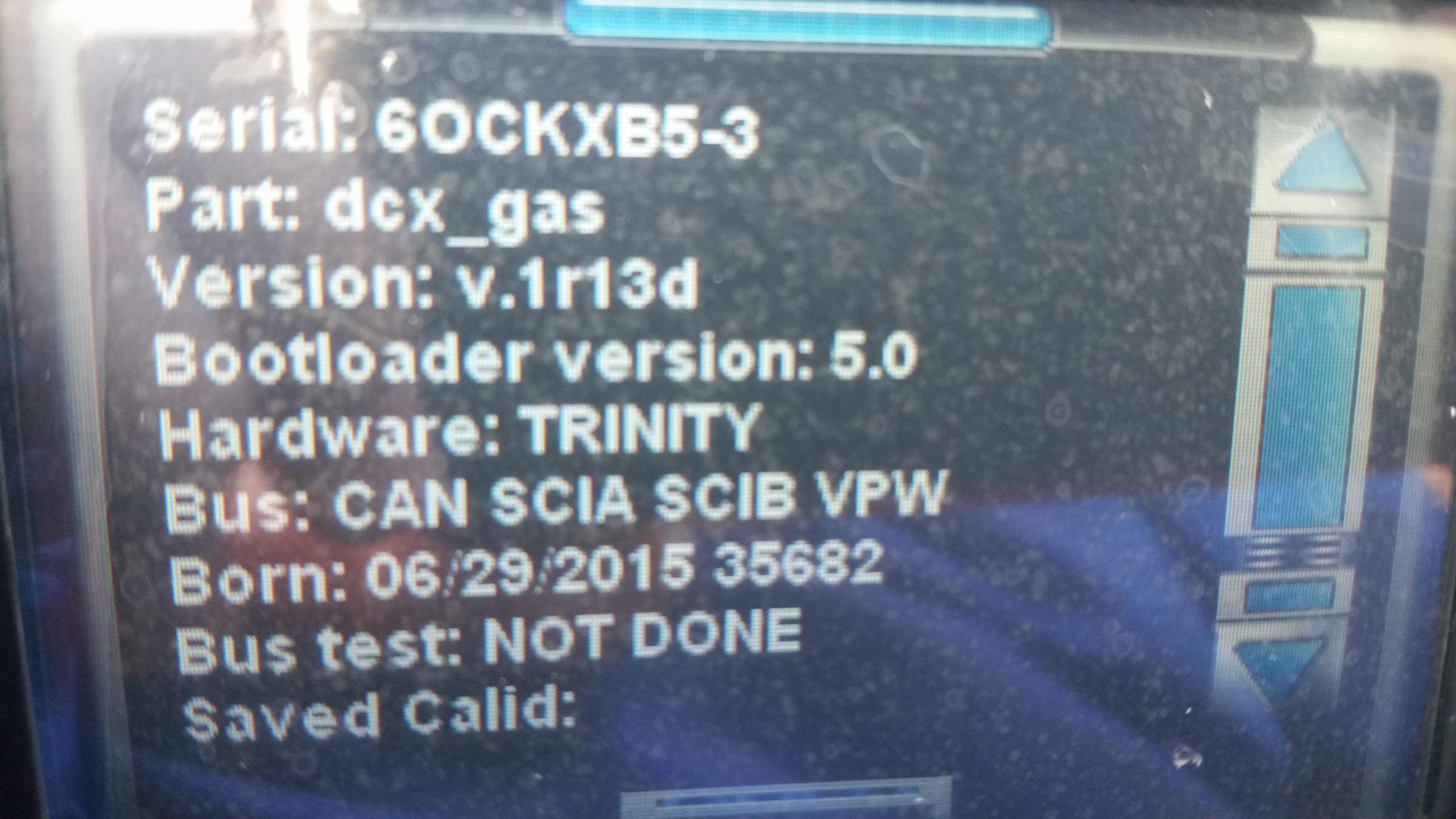 This is a picture of the screen