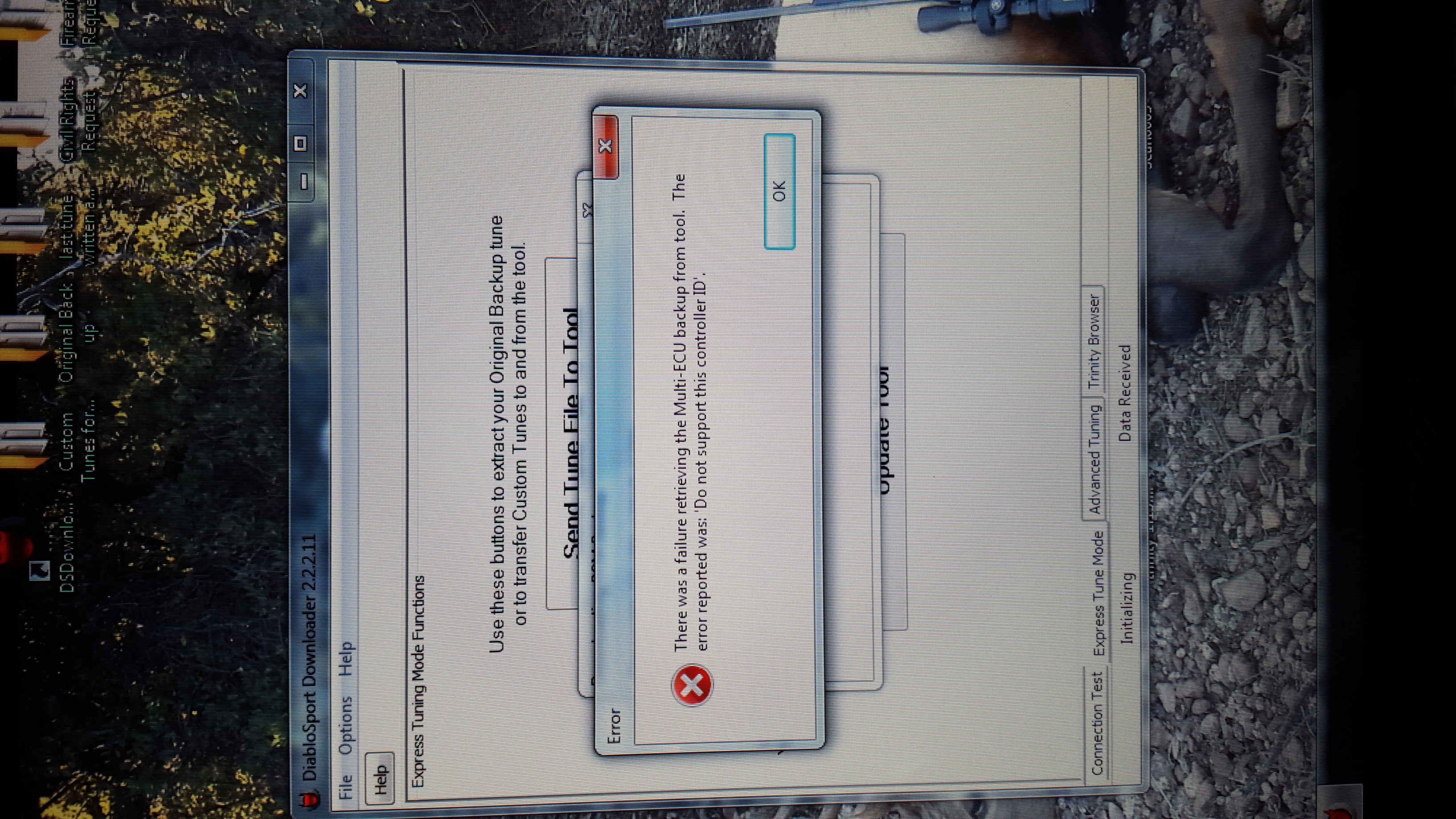 Trying to pull original backup