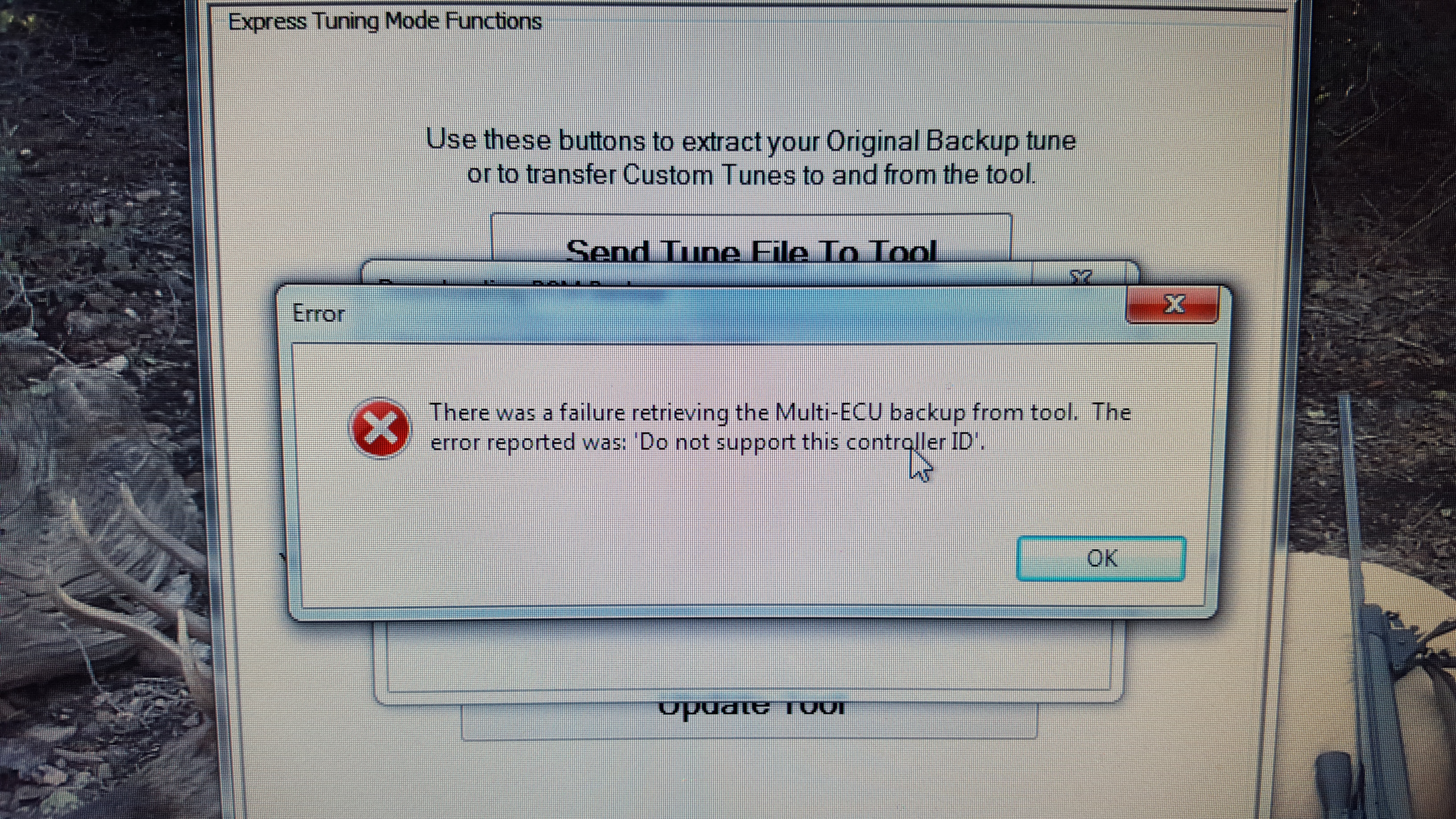No TCM backup