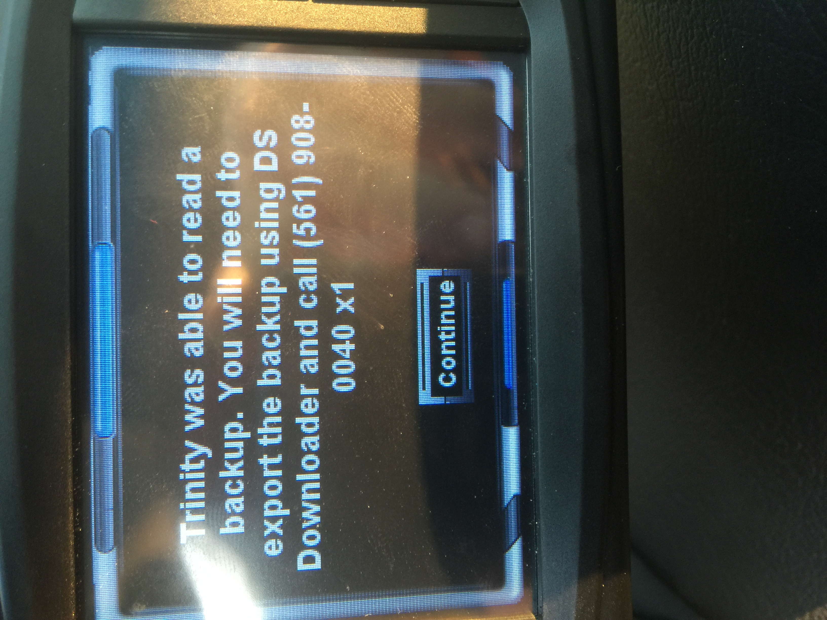The screen I get with each attempt