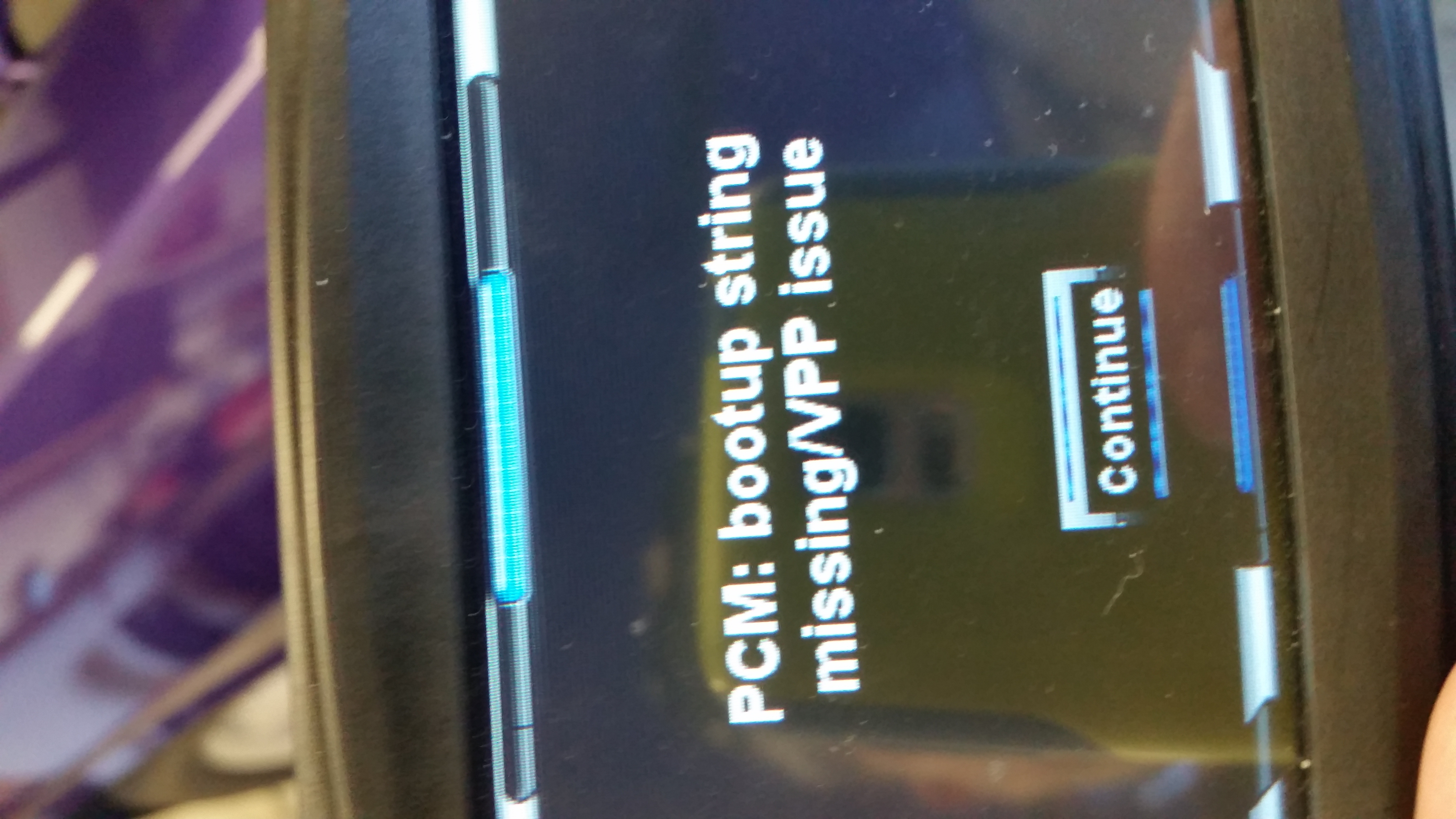 bootup string missing