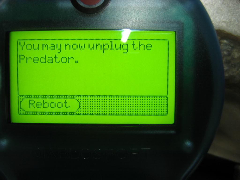 after hitting continue<br /><br />then I just unplug, because it just reboots and does the same thing over again